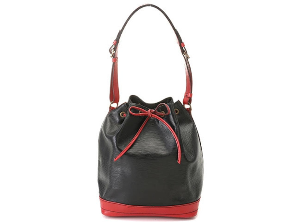 Louis Vuitton Epi Noe Noir Black Castilian Red